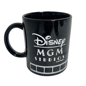 Vintage Walt Disney World MGM Studios Black White Tea Coffee Mug 1987 3.75" Tall
